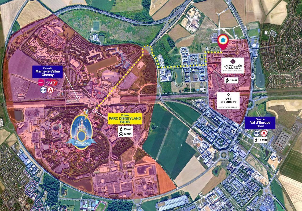 Disneyland-Paris 8Pers, 2 Parkings, Wifi, Serris Dış mekan fotoğraf